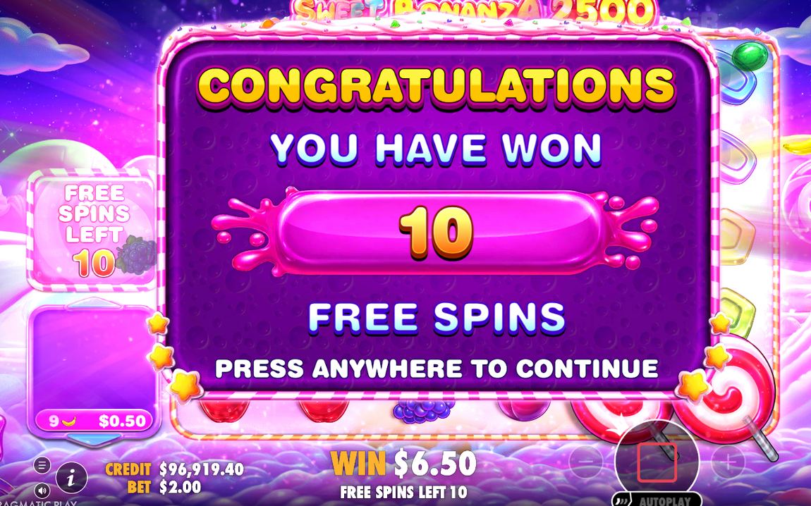 Free spins igång, multiplier-brickor syns på rutnätet